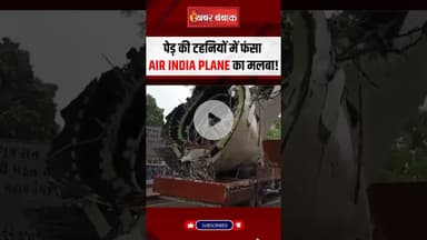 पेड़ की टहनियों में फंसा AIR INDIA PLANE का मलबा! #airindia #airindiacrash #ahmedabad #news