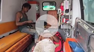 प्रभात पट्टन: खम्बारा टोल के समीप अनियंत्रित होकर पलटा आम से भरा आयशर ट्रक, चालक व क्लीनर हुए घायल