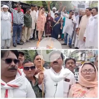 मध्य प्रदेश के बुंदेलखंड क्षेत्र के छत्तीस विधायक जो बुंदेलखंड राज्य का समर्थन नहीं करते हैं उनका सामूहिक पुतला फूंका