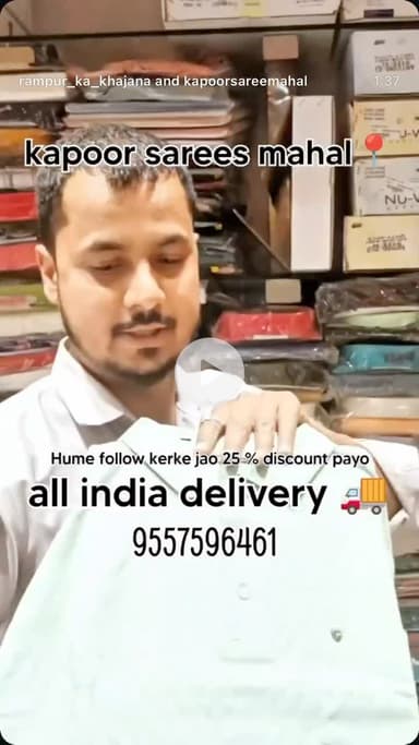 Visit from kapoorsareemahal jwalanager rampur