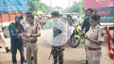 भभुआ: कैमूर स्तंभ के पास गोलीकांड की घटना के बाद मौके पर जांच करने पहुंचे एसडीपीओ