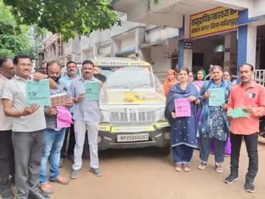 बाबई: माखन नगर: सामुदायिक स्वास्थ्य केंद्र से मलेरिया रथ विकासखंड में भ्रमण के लिए निकला