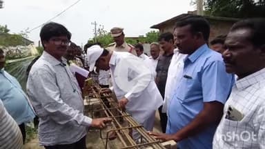 దామరలో ఇందిరమ్మ ఇళ్ల నిర్మాణ పనులను పరిశీలించిన పరకాల శాసనసభ్యులు రేవూరి ప్రకాశ్ రెడ్డి