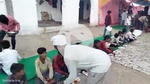 #पलेरा:- घूरा गांव में श्री १०८ श्री चौड़ा सरकार हनुमान मंदिर पर किया गया विशाल भंडारे का आयोजन