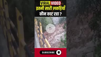 इतनी सारी लकड़ियाँ कौन काट रहा? #river #flood #heavyrain #wood #viralvideo #ytshorts #bollywood #cg