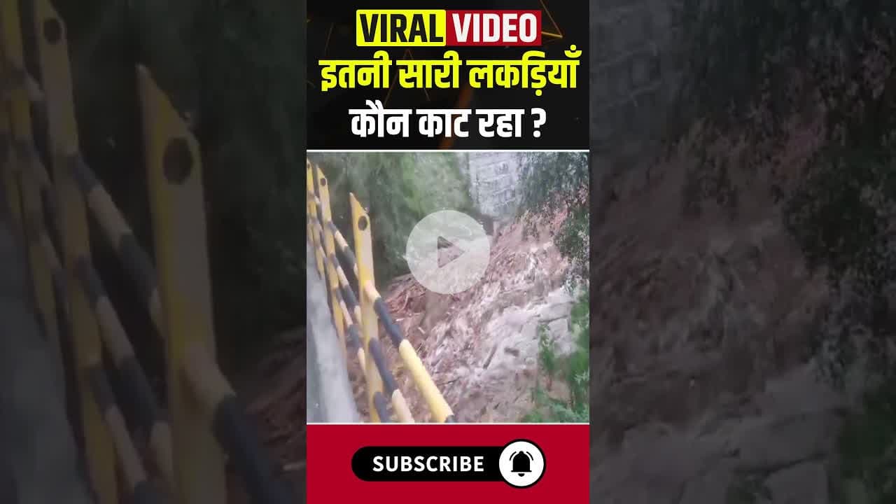 इतनी सारी लकड़ियाँ कौन काट रहा? #river #flood #heavyrain #wood #viralvideo #ytshorts #bollywood #cg