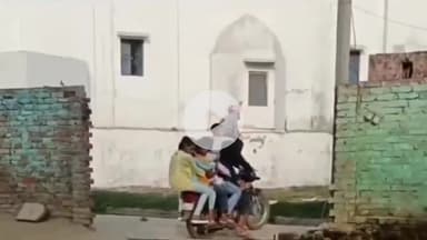 अमरोहा: गांव नूरपुर तुगलाबाद में 6 बच्चों ने एक बाइक पर सवार होकर जान के साथ किया खिलवाड़, वीडियो वायरल, पुलिस जांच में जुटी