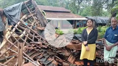 ಶಿರಸಿ: ಅಬ್ಬರದ ಗಾಳಿ ಮಳೆಯಿಂದ ತಾಲೂಕಿನ ಕಾನಳ್ಳಿ ಸೇರಿದಂತೆ ವಿವಿಧೆಡೆ ಮನೆ, ಕೊಟ್ಟಿಗೆಗೆ ಹಾನಿ