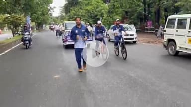 कांके: मोराबादी से रक्षा शक्ति यूनिवर्सिटी तक नशे के विरुद्ध साइकिल रैली का आयोजन