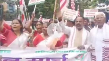 कांके: आदिवासी रूढ़ि सुरक्षा मंच ने पेसा कानून लागू करने की मांग को लेकर राजभवन का किया घेराव