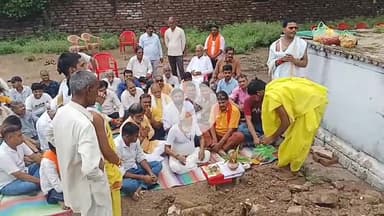 सांगोद: कनवास में सीताराम मंदिर की विवादित भूमि का 5 वर्षों से उलझा मामला सुलझा, भूमि पूजन कर निर्माण कार्य शुरू हुआ