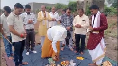 कनवास: कनवास में रथ यात्रा पर्व पर राठौर समाज ने भूमि पूजन कर नवीन परिसर का किया शिलान्यास