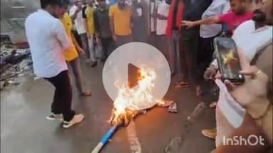 आरा: अखिल भारतीय राष्ट्रवादी किसान संगठन ने रणवीर सेना सुप्रीमो ब्रह्मेश्वर मुखिया जी के समान में किया पुतला दहन