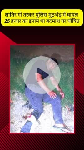 मेरठ: भावनपुर पुलिस की 25 हजार के ईनामी गौतस्कर के साथ मुठभेड़, पुलिस की गोली लगने से बदमाश हुआ घायल