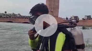 लाडपुरा: नयापुरा इलाके के चंबल नदी में कूदे युवक की तलाश नगर निगम की गोताखोर टीम ने दूसरे दिन भी जारी रखी