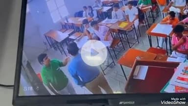 मिर्ज़ापुर: लालडिग्गी स्थित एक निजी विद्यालय में अध्यापक द्वारा छात्र की पिटाई करते हुए सीसीटीवी फुटेज हुआ वायरल