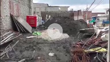 लाडपुरा: कोटा के कुन्हाड़ी क्षेत्र में बड़ा हादसा टला, टावर कंस्ट्रक्शन के दौरान दीवार गिरी, एक पल की देरी से बड़ा हादसा हो सकता था