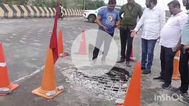 हिंगणघाट: नांदगाव चौकातील उडान पुलावर मोठे पडले भगदाड:राकॉपा शरद पवार पक्षाचे प्रदेश सरचिटणीस वांदिले याची चौकशीची मागणी