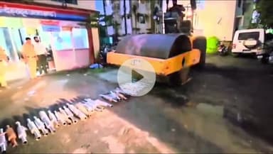 देहरादून: प्रेमनगर थाना पुलिस ने मॉडिफाइड साइलेंसर पर चलाया बुलडोज़र