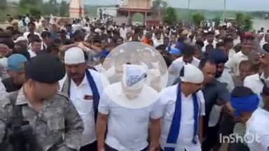 जानसठ: भोपा के शुक्रतीर्थ सतगुरु समनदास मंदिर पहुंचे भीम आर्मी चीफ चंद्रशेखर आजाद, भारी संख्या में लोगों की भीड़ जुटी