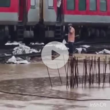 आहोर: तेज बारिश के कारण मुद्रा स्टेशन पर 3 घंटे रुकी रही चेन्नई एक्सप्रेस