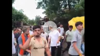 चांद: चांद क्षेत्र के भाजपा कार्यकर्ता पांढुर्ना में सांसद विवेक बंटी साहू की पदयात्रा में शामिल हुए