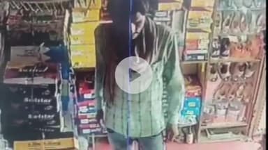 लाडपुरा: कोटा में दिनदहाड़े दुकान में चोरी का वीडियो, चप्पल लेने के बहाने आया चोर, गल्ले से नगदी निकालकर भागा
