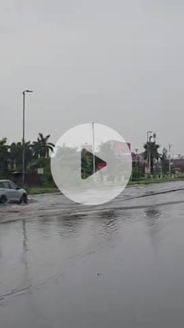 अत्यधिक वारिश मौसम शानदार हाईवे जलमग्न !!!