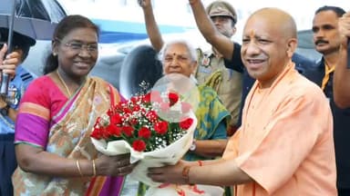 बरेली: बरेली पहुंचीं राष्ट्रपति का राज्यपाल और मुख्यमंत्री ने किया स्वागत, IVRI के दीक्षांत समारोह में होंगी शामिल