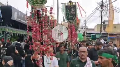 नौगावां सादात: नौगांवा तहसील क्षेत्र में निकाला गया मोहर्रम का जुलूस, जगह-जगह हुआ स्वागत