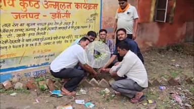 गरौठा: द हिंदू फाउंडेशन के राष्ट्रीय सचिव के जन्मदिन पर कार्यकर्ताओं ने गुरसरांय में फल वितरण व वृक्षारोपण किया