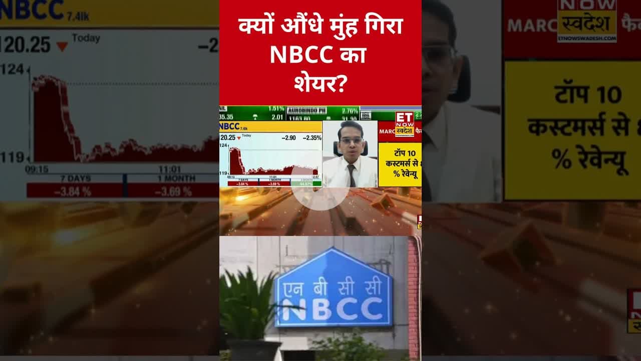 NBCC में भारी गिरावट, अब क्या करें निवेशक? #shorts #nbcc #etnowswadesh #stockmarket #sharemarket
