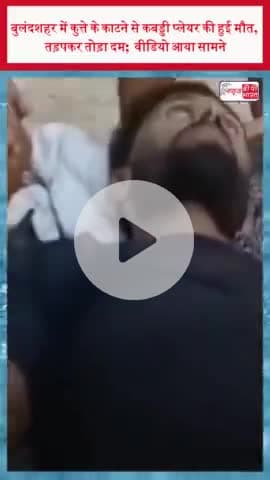 बुलंदशहर में कुत्ते के काटने से कबड्डी प्लेयर की हुई मौत, तड़पकर तोड़ा दम;  वीडियो आया सामने