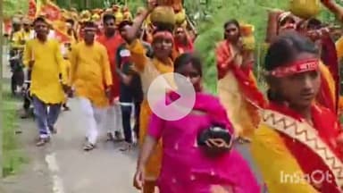 नगर नौसा: कछियावां गांव में अखंड कीर्तन के लिए निकाली गई कलश यात्रा