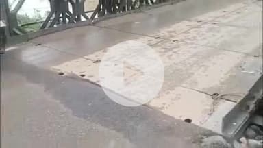 ऊना: रामपुर-ऊना पुल के बेली ब्रिज की हालत फिर बिगड़ी, वाहन चालकों के लिए बना खतरा