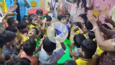 celebrating Birthday of Teacher in My Chhota school bina.