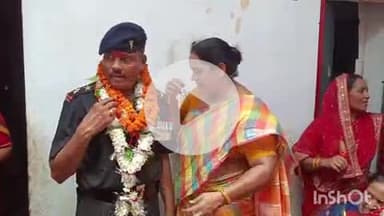 घोसी: शिशरा गांव में सेवानिवृत्त होकर घर लौटे सूबेदार का किया गया भव्य स्वागत