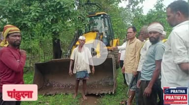 ग्राम पंचायत नरसला ग्राम ढोलनखापा में ग्रामिणो ने रोका कार्य  लगाया सबूत मिटाने का आरोप