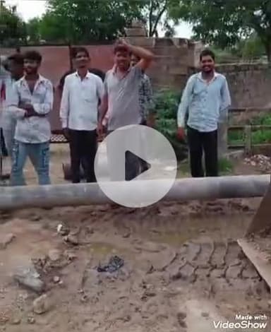 भीनमाल: भीनमाल में नर्मदा पाइप लाइन को लेकर विवाद, लोगो ने किया विरोध
