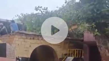 लाडपुरा: छावनी सरकारी स्कूल में लगे पीपल के पेड़ का एक हिस्सा टूटकर मकान पर गिरा, बड़ा हादसा टला, घटना के समय स्कूल चल रहा था