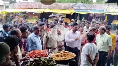 पचोर: पचोर में जाम और अतिक्रमण पर एसडीएम, एसडीओपी पहुंचे, फल-सब्जी विक्रेताओं को हॉकर जोन में भेजा, दी चेतावनी