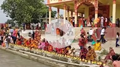 रहुई: पश्चिम टोला देवी स्थान मंदिर में अखंड कीर्तन के लिए 351 महिलाओं ने निकाली कलश शोभा यात्रा