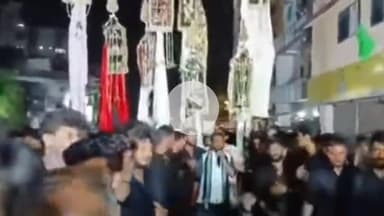 कांके: रांची: मस्जिद जाफ़रिया से मोहर्रम की आठवीं तारीख को अलम का मातमी जुलूस निकाला गया