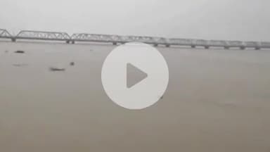 करनैलगंज: घाघरा नदी का लगातार बढ़ रहा है जलस्तर, खतरे के निशान से 30 सेमी नीचे बह रही है नदी
