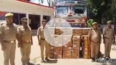 भाटपार रानी: पिंडी चौराहे के पास पुलिस ने लावारिस खड़े ट्रक से भारी मात्रा में शराब की बरामद
