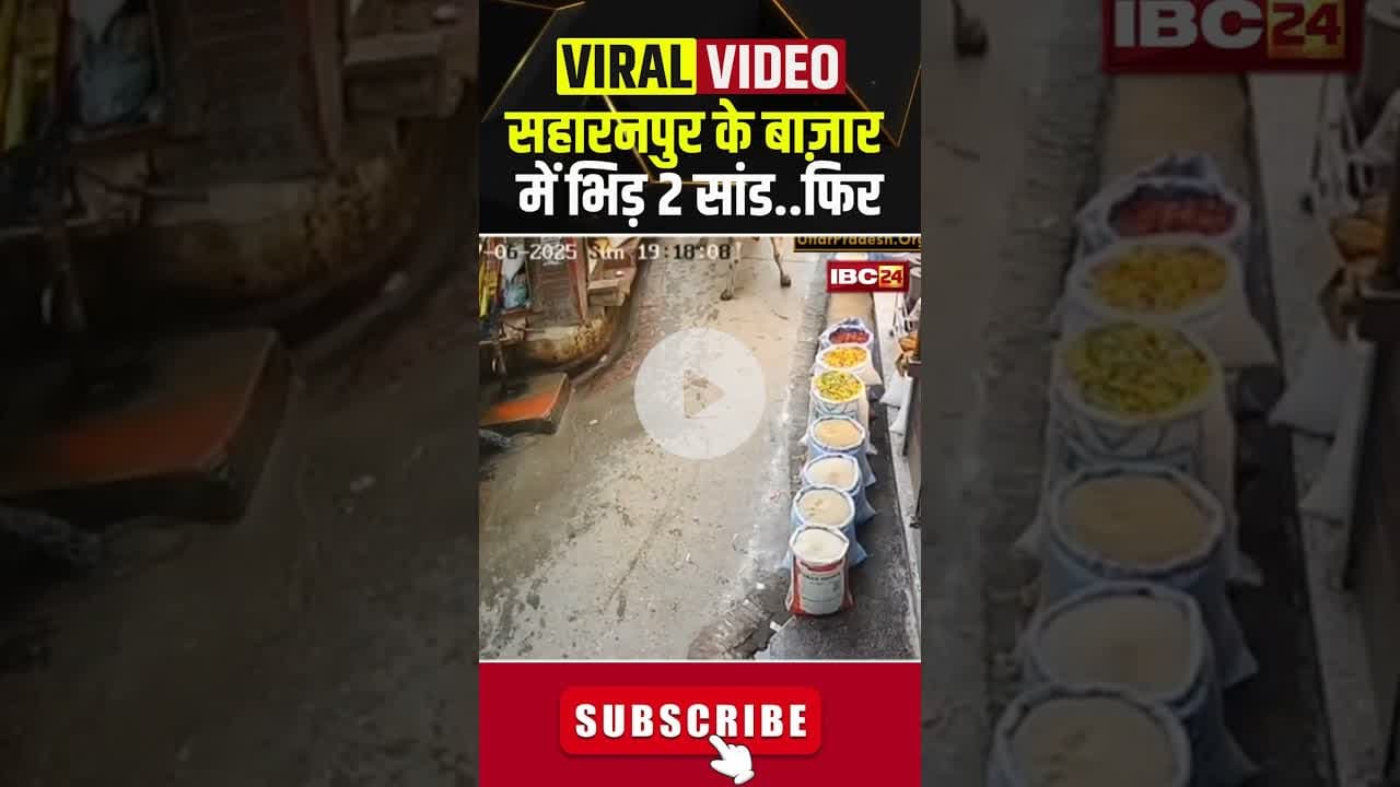 सहारनपुर के बाज़ार में भिड़ 2 सांड..फिर जो हुआ देखिए...#saharanpur #nanauta #shortvideo #shorts