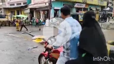 श्योपुर: बड़ौदा रोड पर डिवाइडर के पास लगा स्ट्रीट पोल गिरा, बड़ा हादसा टला