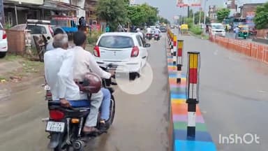 कन्नौज: गोल कुआं चौराहा से कलेक्ट्रेट अधिकारियों के दफ्तर जाने वाली सड़क कुछ मिनट की बारिश में तालाब में हुई तब्दील, बनी मुसीबत