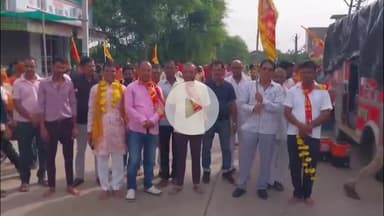 रामगंजमण्डी: रामगंजमंडी से धरनावद बालाजी धाम के लिए निकली पदयात्रा, सैकड़ों श्रद्धालुओं ने भक्ति भाव से किया पैदल मार्च