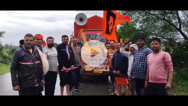 चांद: पांजरा से जाम सांवली के लिए हनुमान भक्तों की पदयात्रा रवाना